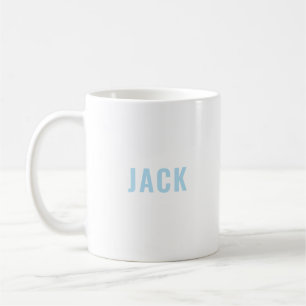 Mug Simple minimaliste moderne Monogramme bleu Nom