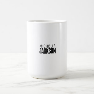 Mug Simple minimaliste Moderne Votre Nom Message
