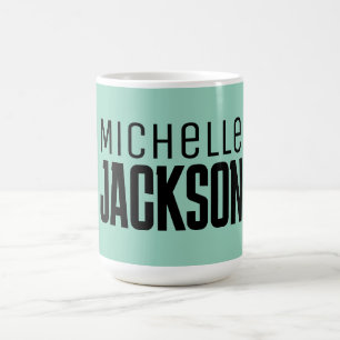 Mug Simple minimaliste Moderne Votre Nom Message
