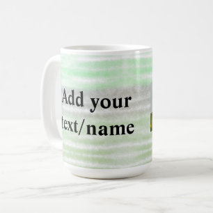 Mug simple minimum ajouter votre nom photo aquarelle c