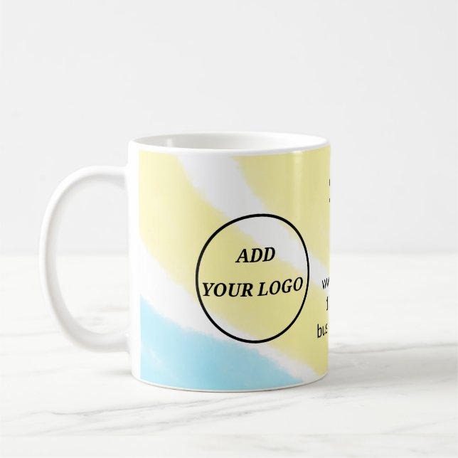 Mug Simple minimum q r code ajouter logo code d'analys (Gauche)