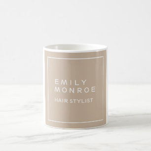Mug Simple Moderne Minimaliste Votre Nom Pastel Couleu