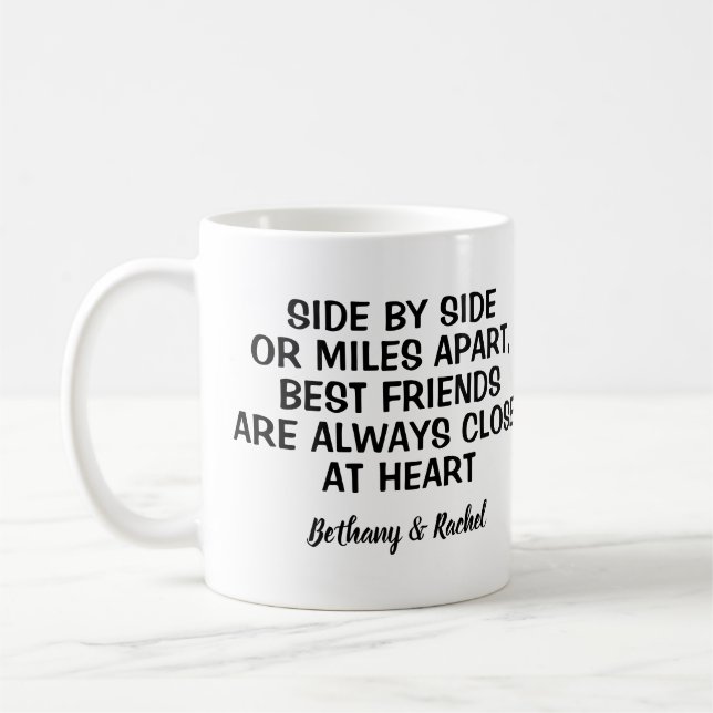 Mug Simple moderne personnalisé BFF photo de meilleur  (Gauche)