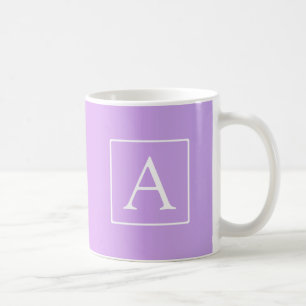 Mug Simple Monogramme Dégradé Rose/Violet Subtil