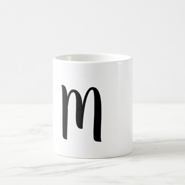 MUG SIMPLE MONOGRAMME MINIMAL ÉLÉGANT PORTE - CLÉ (Centre)