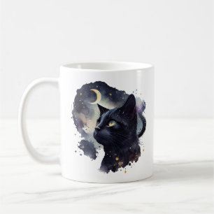 Mug Simple mystique Cat Crescent Moon Starlight Nettoy