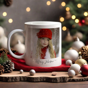 Mug Simple Photo Calligraphie Script Nom Musique perso