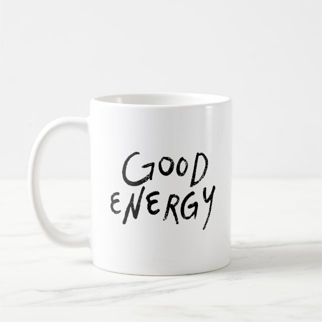 Mug Simple Positivity Minimalist Good Energy Bold  (Gauche)
