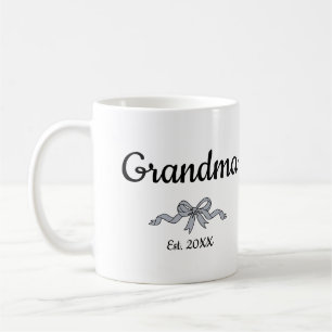 Mug Simple Script Bow Grand-mère Année d'établissement