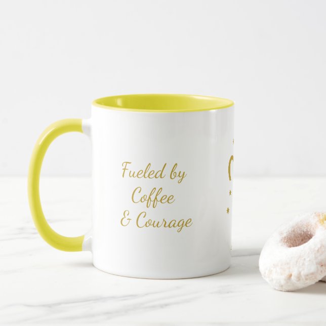 Mug Simple Typoghraphy Aries Zodiac Symbol Coffee (Avec donut)