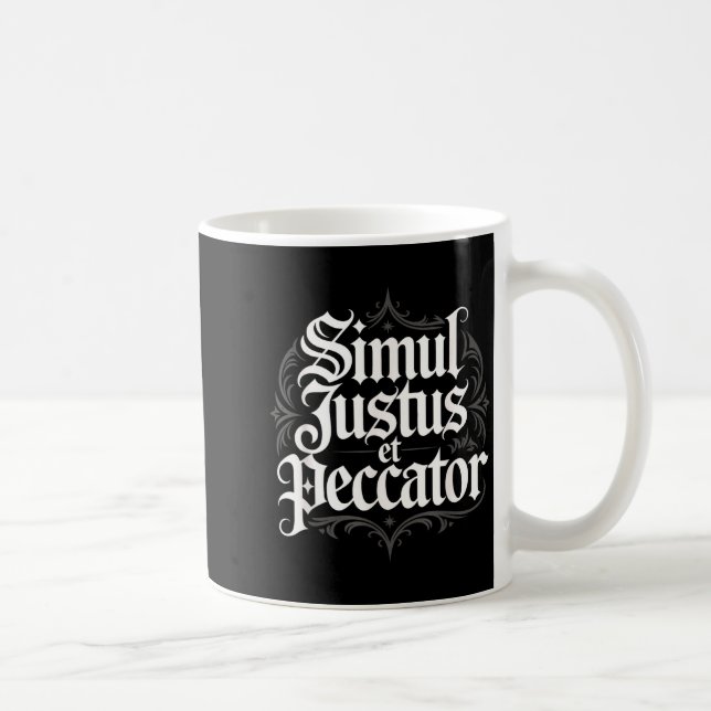 Mug Simul Justus Et Peccator For Reformed Christian  (Droite)