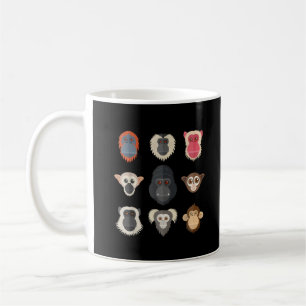 Mug Singe Chimpanzé Gorille Araignée Singe Écureuil M