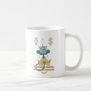 Mug Singe d'art zen manifestant la richesse 