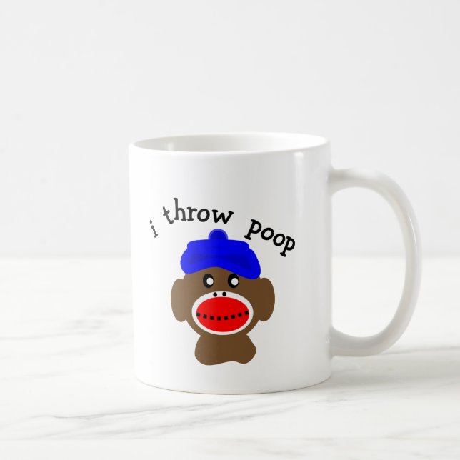 Mug Singe de chaussette "JE JETTE la DUNETTE " (Droite)