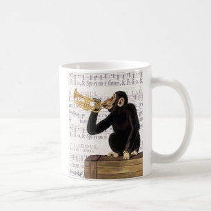 Mug Singe jouant la trompette