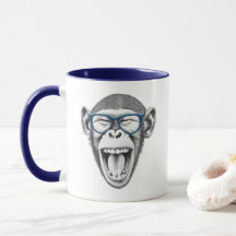 Singe portant des lunettes, singe amoureux de la t