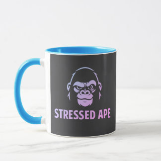 Mug Singe stressé - bleu