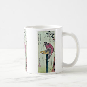 Mug Singe sur des fleurs de cerisier par Ando,