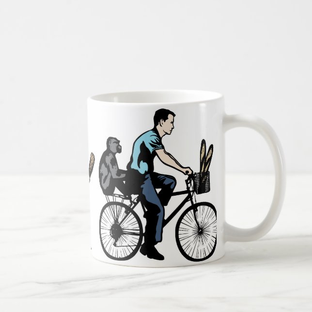 Mug Singe sur le vélo (Droite)