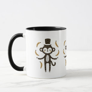 Mug Singe Whimsical Jongler Bananes