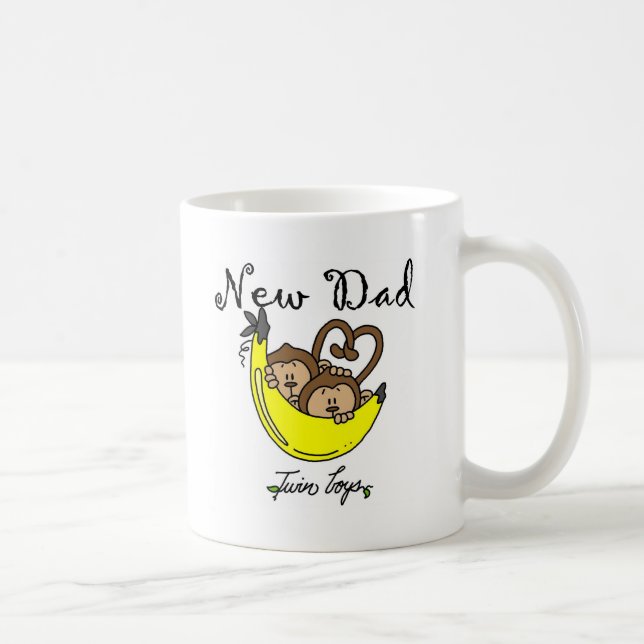 Mug Singes Papa de jumeaux T-shirts et cadeaux (Droite)