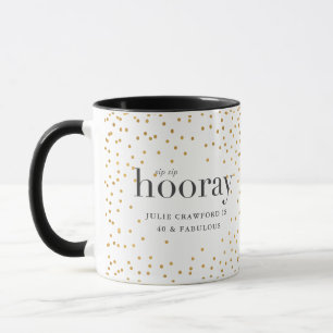 Mug sip sip hooring élégant or poka dot anniversaire