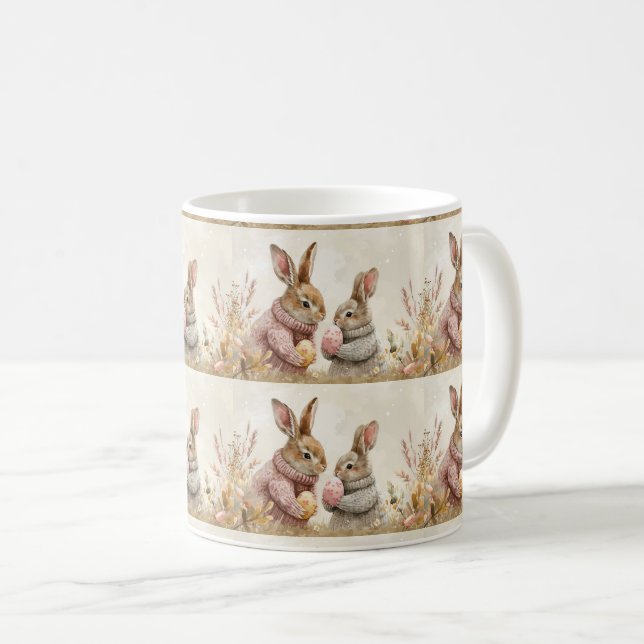 Mug Sips Hoppy : 🏡 De Bouge De Lapin À Thème Pâques ☕ (Devant droit)