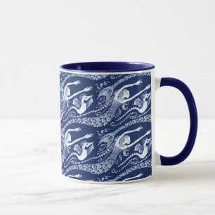 Mug Sirène avec les perles et l'hippocampe