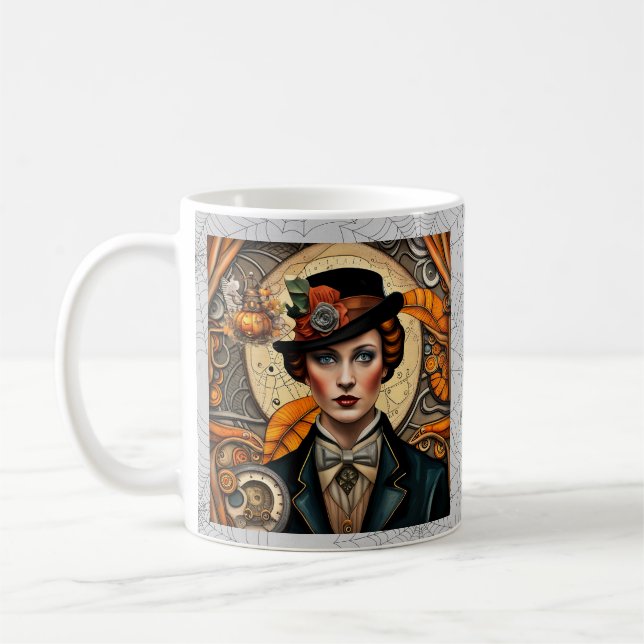 Mug Sirène de vapeur d'Halloween (Gauche)