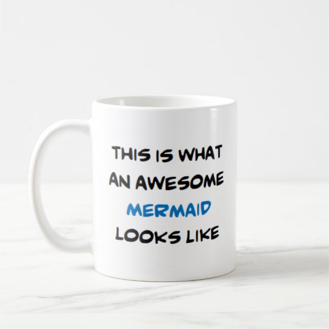 Mug sirène nageuse, géniale (Gauche)
