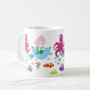 Mug Sirène rose sous-marine et Imaginaire océanique de