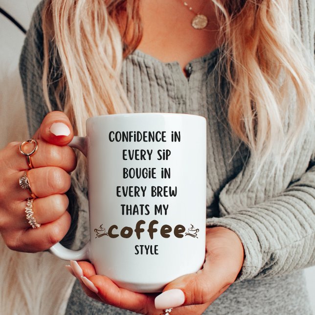 Mug Sirotez Avec Style Notre Bougie De Café Confiance  (Créateur téléchargé)