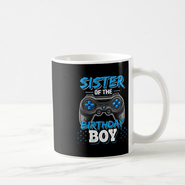Mug Sister Of The Birthday Boy Matching Video Game Bir (Droite)