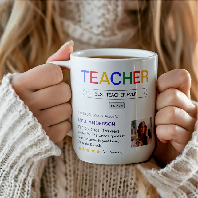 Mug Site Web Résultats de recherche Meilleur enseignan (Website Search Result Best Teacher Ever Coffee Mug
)