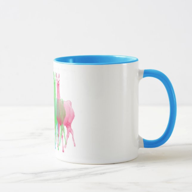 Mug six lamas dans six couleurs de lama (Droite)