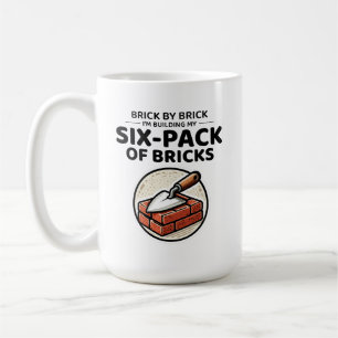 Mug Six pack de briques : Fitness humoristique en briq