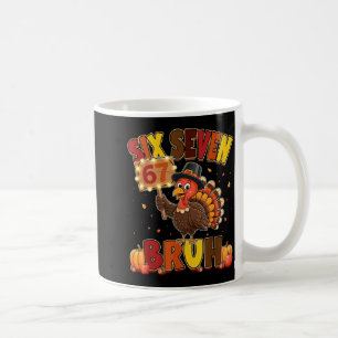 Mug Six Seven 67 drôle de mème de Thanksgiving Dindon