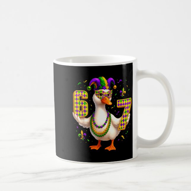 Mug Six Seven 67 Meme Goose With Jester Hat &amp; Bead (Droite)