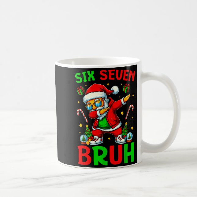 Mug Six Seven 6 7 Meme Dabbing Santa Merry Christmas B (Droite)