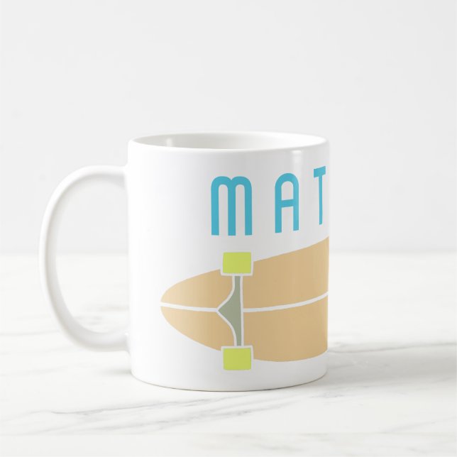 Mug Skate de planche à roulettes personnalisé (Gauche)