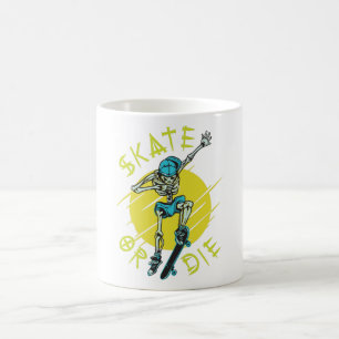 Mug Skate ou die Skeleton Skateboarder