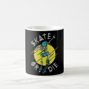 Mug Skate ou die Skeleton Skateboarder