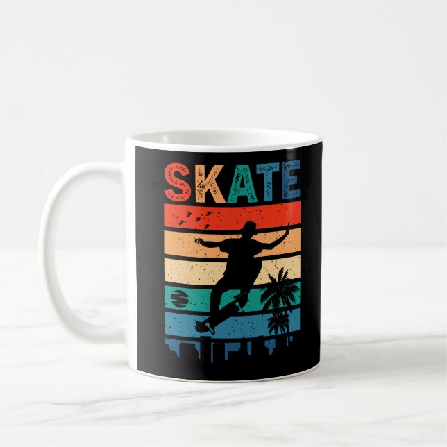 Mug Skate Skate Skateboarder Cadeau Skateboard Retro (Gauche)