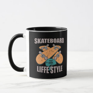 Mug skateboard style de vie retro skateboard