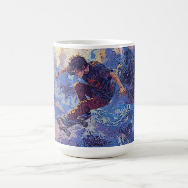 Mug Skateboard Surfing - Skateboarder Design (Centre)