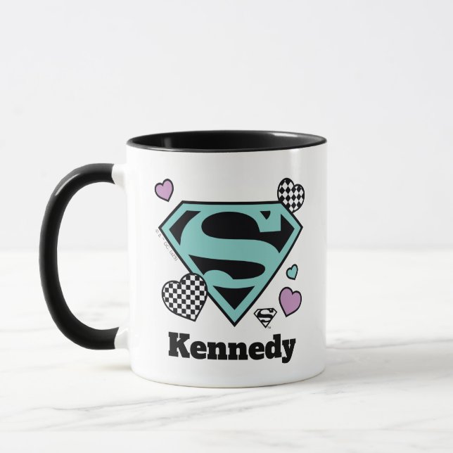 Mug Skater Girl Supergirl Coeurs S-Shield (Gauche)