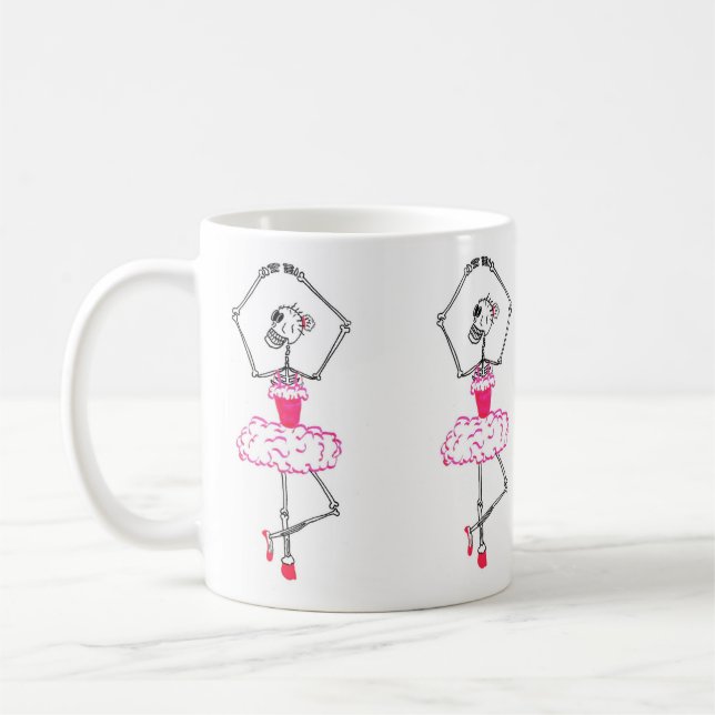 Mug Skeleton Ballerina en Pink Tutu Ballet Dancer (Gauche)