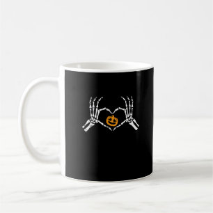 Mug Skeleton Coeur main Halloween Costume Citrouille