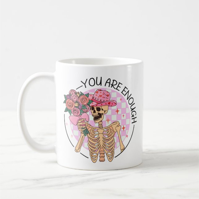 Mug Skeleton Flowers Vous êtes assez Valentine Retro (Gauche)