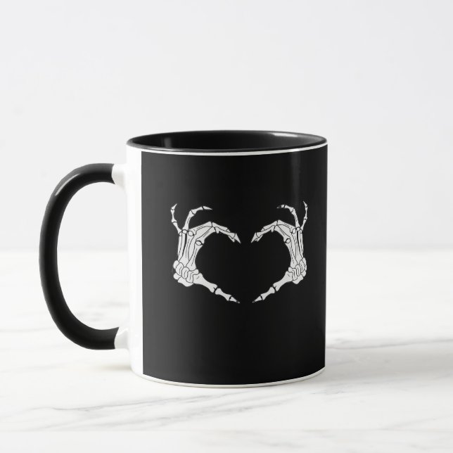 Mug Skeleton Heart Hands Classic (Gauche)